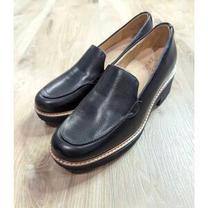 Naturalizer Cabaret Platform Loafers Black Leather Womens 8 NWOB Slip on